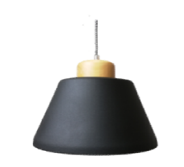 COLGANTE 1 LUZ NEGRO 27CM 2200